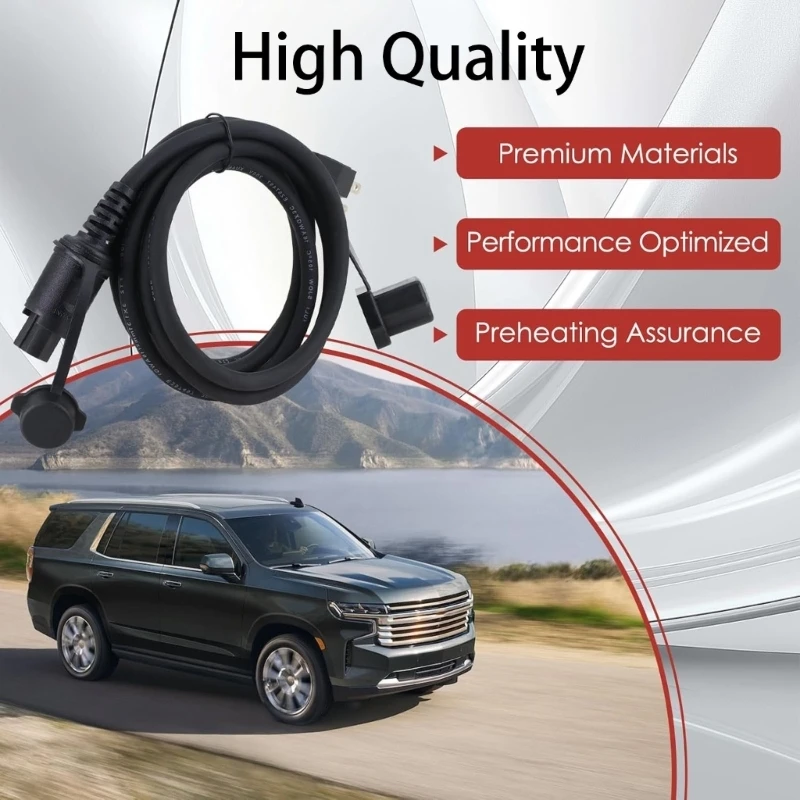 Premium Engine Block Heater Cable To Improve Economy For 2019 2024 Trucks By Enhancing Warms Up Efficiency