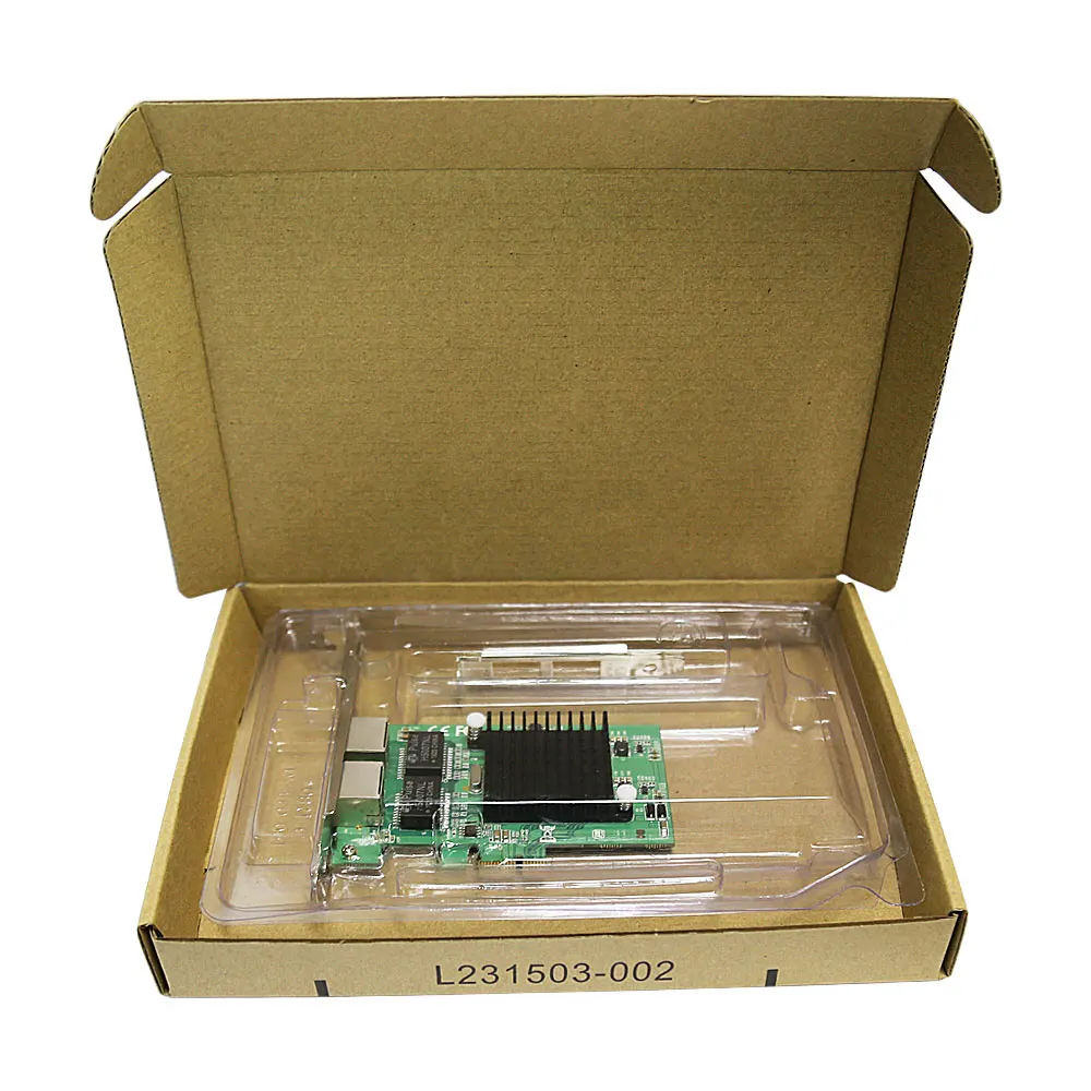 

Двухпортовая плата сетевого интерфейса RJ45 10/100/1000 Gigabit Intel82575 и 6 контроллеров