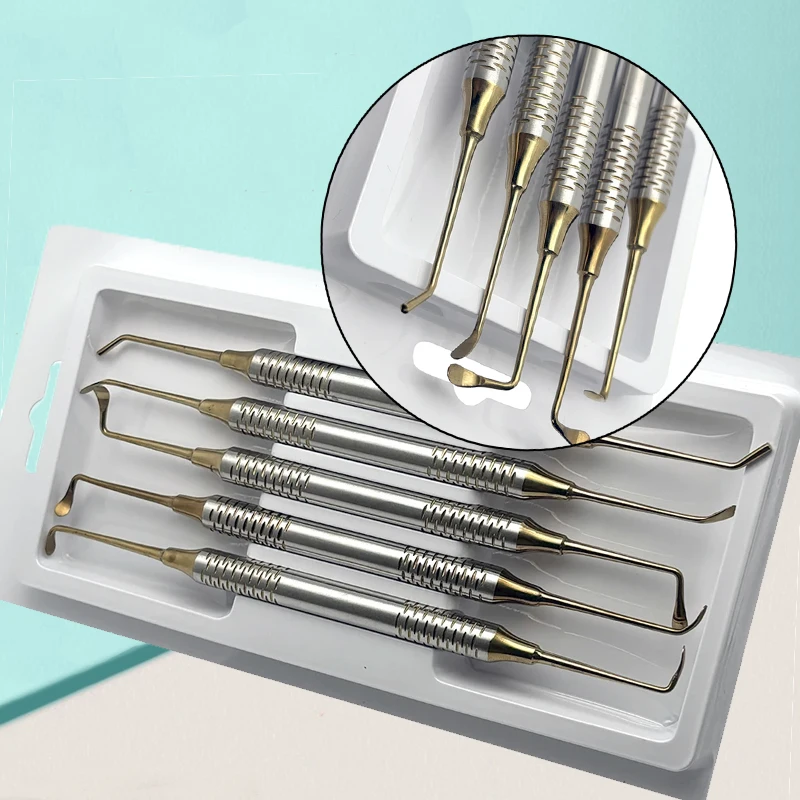 

Dental Implant Tool Set 5Pcs Stainless Steel Sinus Lift Elevator Surgical Instruments for Dentist Clinic Surgery