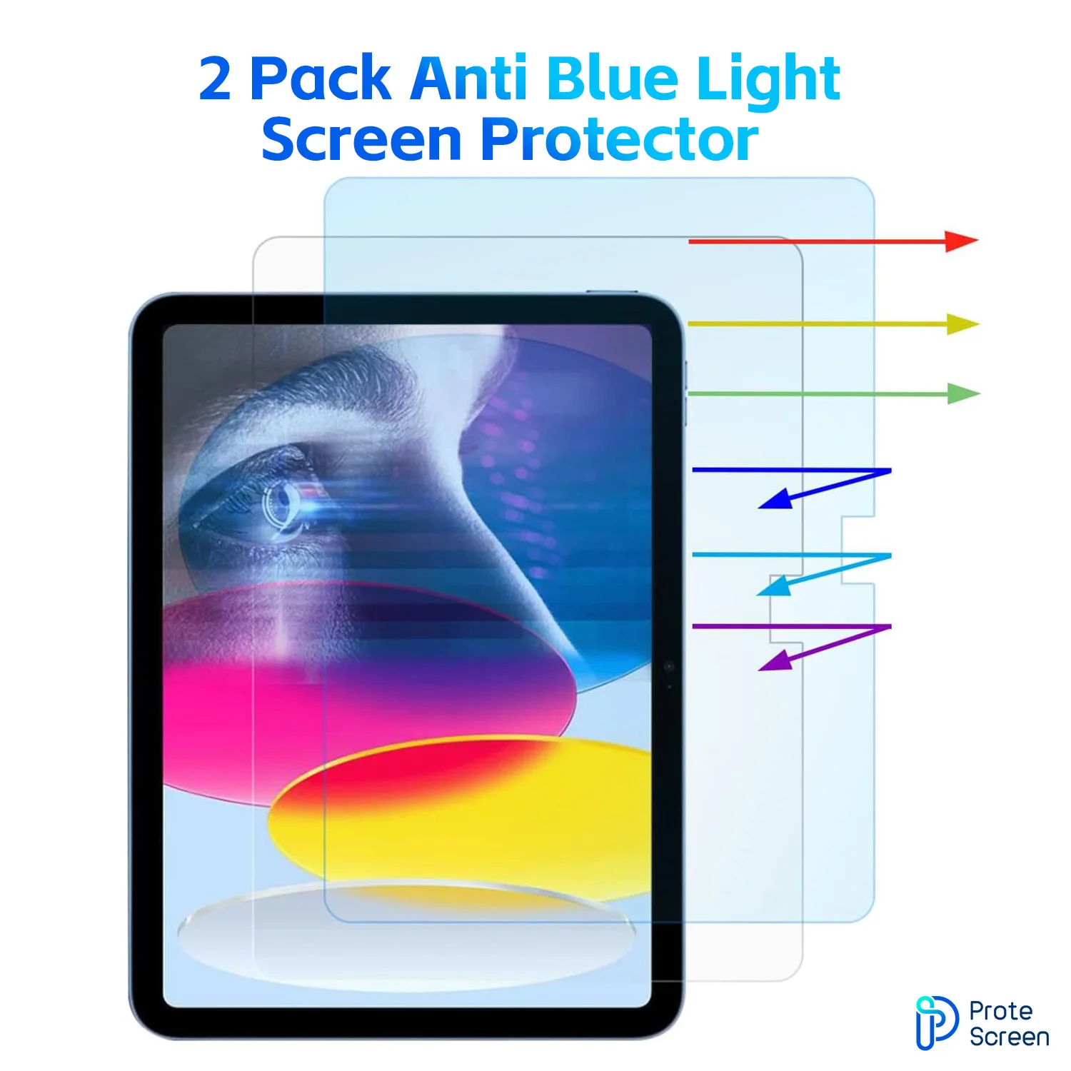 

Protescreen 2 Pack Anti Blue Light Paper Film for iPad 10th 10.9in, For iPad 11th 11in, Drawing & Writing Feel Like on Paper