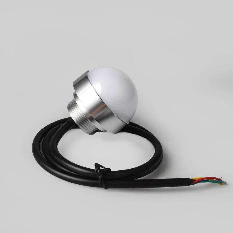 LED MINI Warning Light 3W 24V Waterproof Dustproof Industrial Machines Tricolor Hemispherial Metal Alarm Indicator Fault Lamp