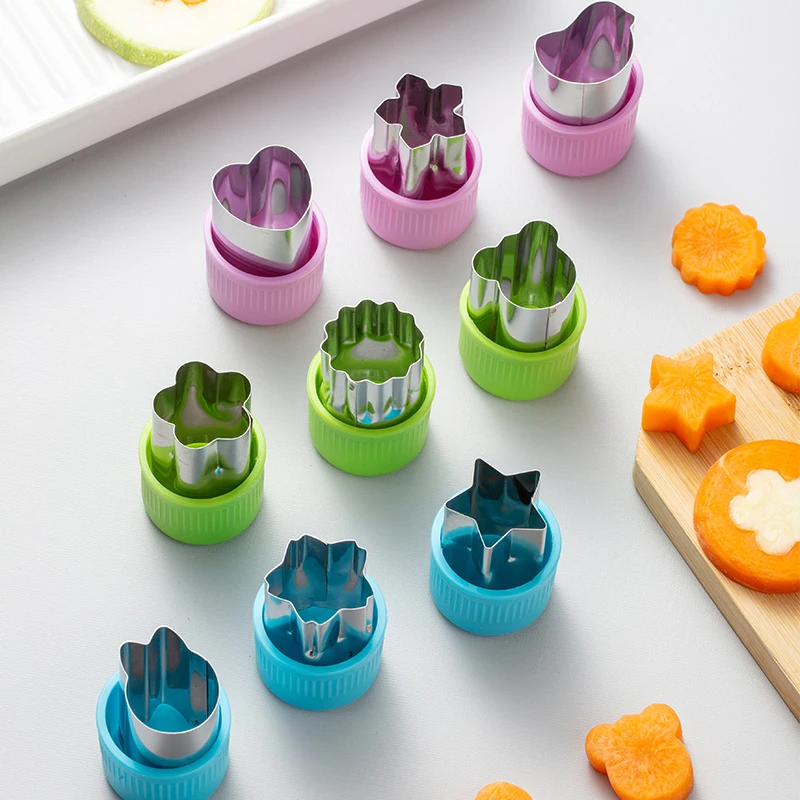 

3pcs/9pcs Stainless steel Fruit Vegetable Cutter Shapes Set for Kids Food Making