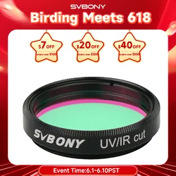 SVBONY Telescope Filter UV IR Cut Filter 1.25/2 Inch Threads Infra Red Filter CCD Camera for Eyepieces and Astronomical Camera