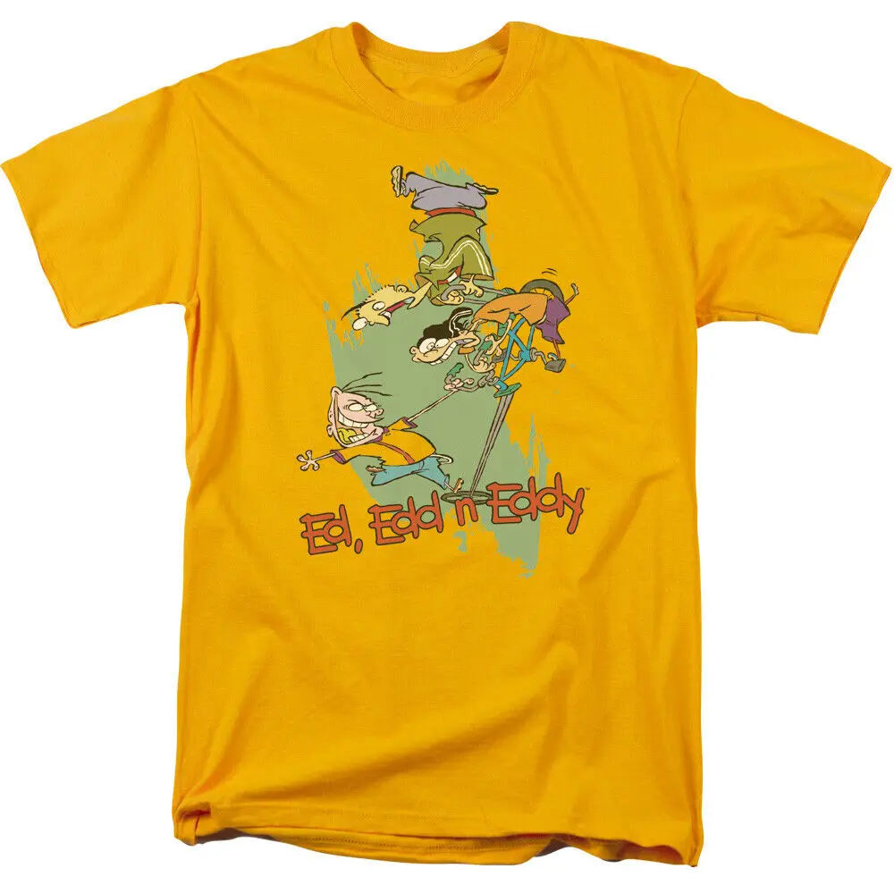 Ed Edd n Eddy Free Fall T Shirt Mens Licensed Cartoon Merchandise Gold