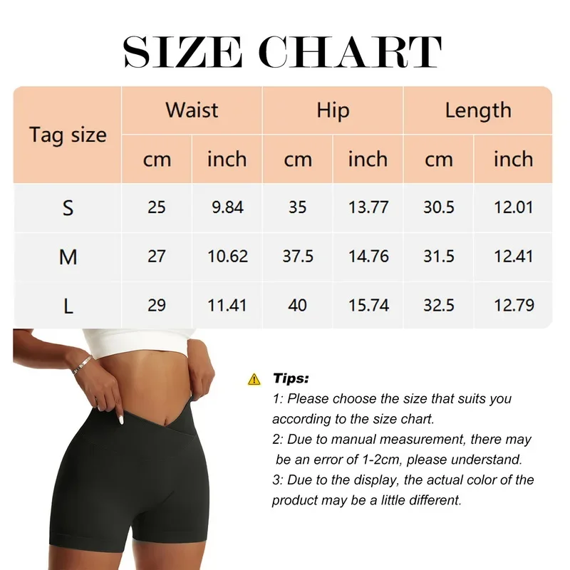 V Cross Waist Yoga Shorts for Women Seamless Gym Shorts Scrunch Butt Workout Shorts Women 3.5\