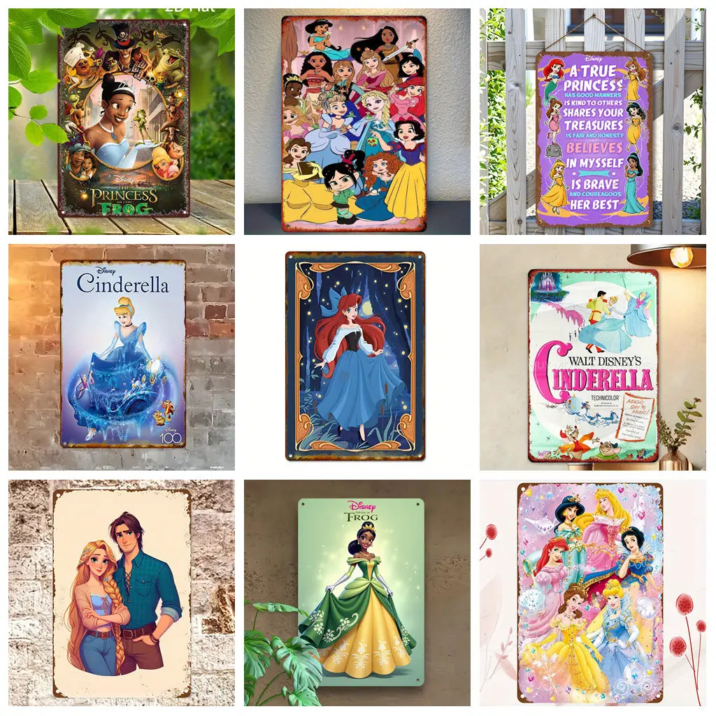 

Miniso Disney Movie Retro Selection Decor Poster Tin Sign Metal Sign Decorative Plaque for Pub Bar Man Cave Club Wall Decoration