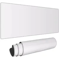 Large Solid Color All White Mouse Pad Carpet Simple Mat Gaming Cushion 100x50 Office Desk Rug Computer Table Accessory Pc Gamer