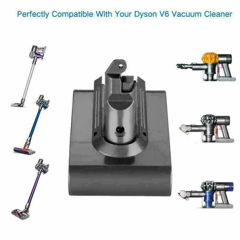 

Сменная батарея 21,6 в 6000 мАч для пылесоса Dyson Li-Ion SV09 SV07 SV03 DC58 DC61 DC62 DC74 V6 965874-02