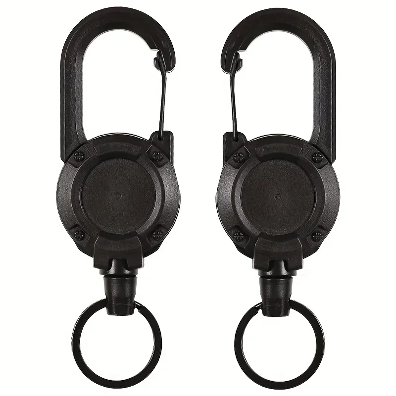 1/2/4 Stück ausziehbare, einziehbare Schlüsselanhänger, robuste Clip-Halterungen mit Karabiner-Schlüsselanhänger für Herren, Outdoor-Taschen – Detail 10