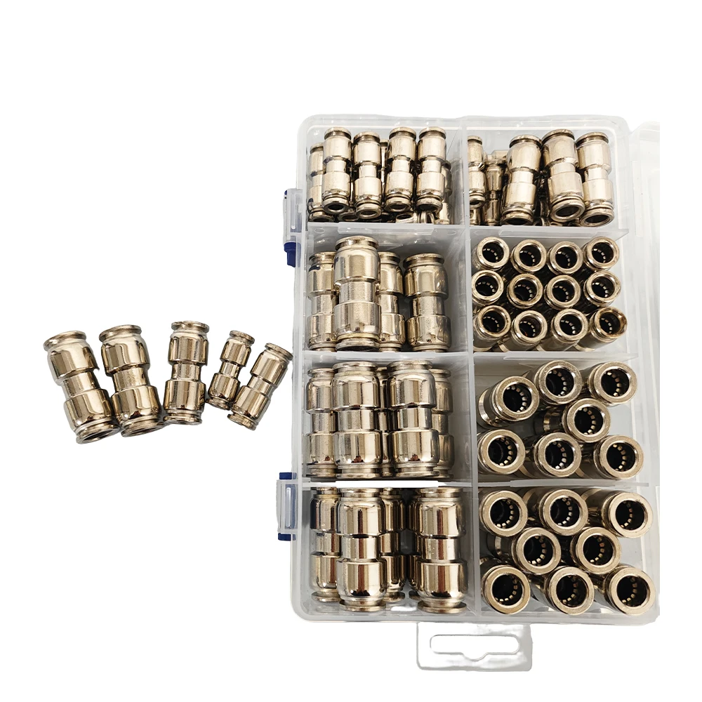 80Pcs Stainless Steel Pneumatic Quick Coupling Straight Push-in Fitting  for 4mm to 12mm Polyurethane Air Hose - view 3