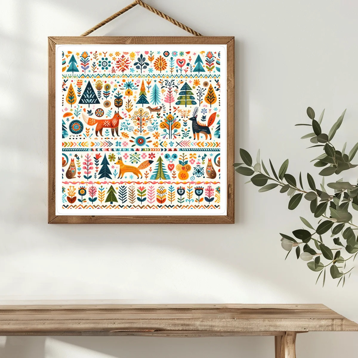 1 Stück 40x40cm/15,7x15,7-Zoll 11CT/14CT Bedrucktes Kreuzstich-DIY-Set mit schönem Blumendesign, kein Rahmen erforderlich, für Heimdekoration – Detail 1