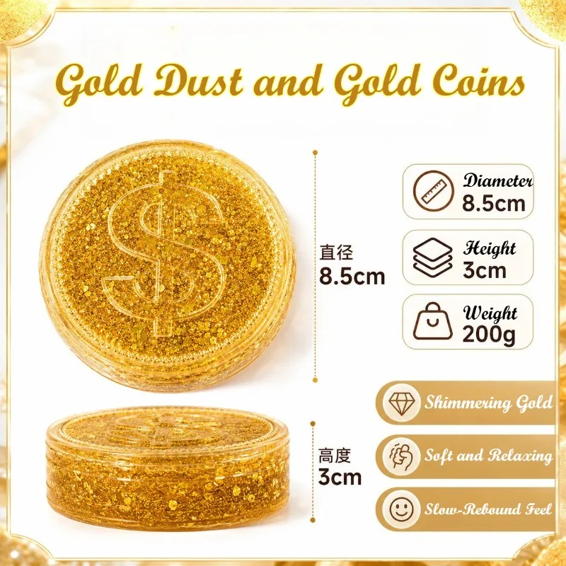 Simulation Style Maltose Dollar Gold Coin Slow Rebound and Deformation Toy Gift