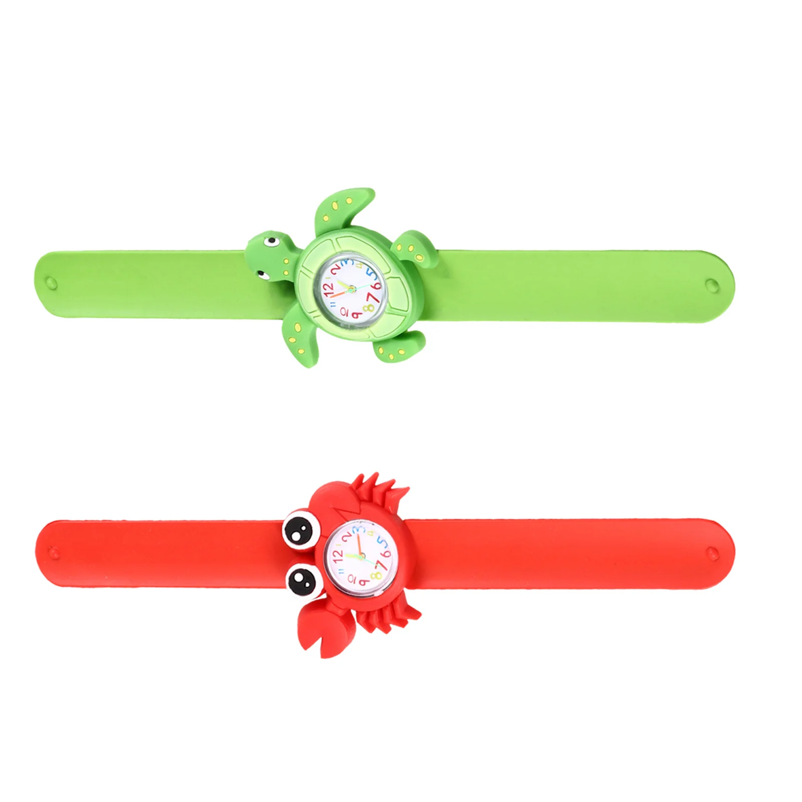2pcs Watch Marine Animal Cartoon Design Durable Wristwatch For Birthday Party Favor Gift Creative Waterproof