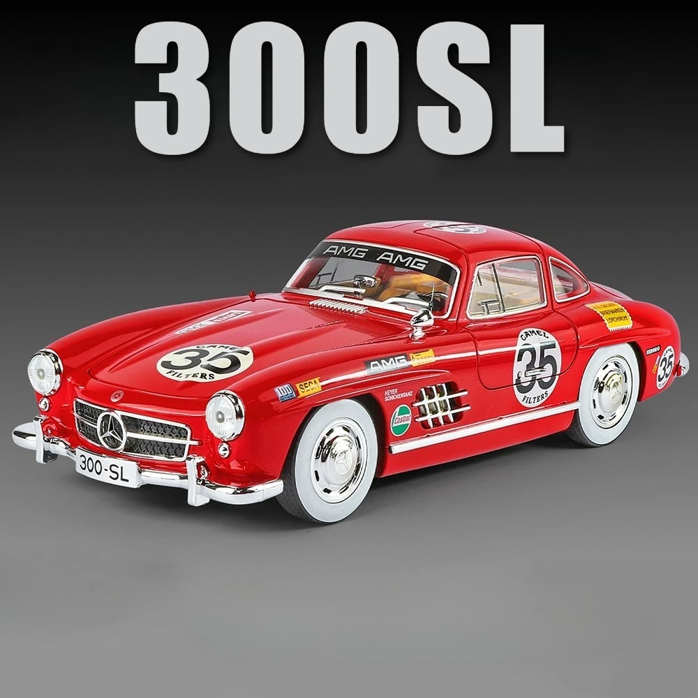 

1:18 масштаб 300SL модель автомобиля игрушечный сплав литье под давлением амортизирующие двери открытый звук световые модели детские коллекционные украшения