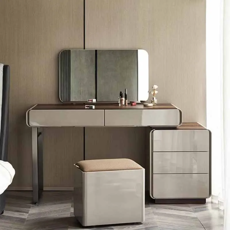 

Modern Cheap Dressing Table Bedroom Storage Minimal Living Room Dressing Table Mirror Hotel Tocador Para Dormitorio Furniture