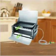 Outdoor Folding Gas Stove Removable Portable Camping Cooking Barbecue Grill Stainless Steel Hiking Picnic BBQ Oven