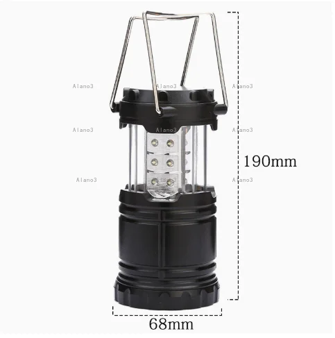 30LED Collapsible Camping Lantern Super Bright Pull‑up Tent Light Portable Hanging Camp Lamp for Outdoor Hiking Emergency