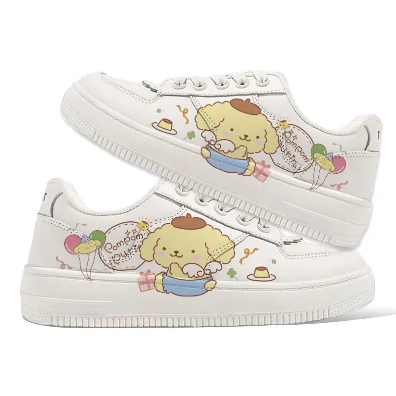 Kawaii Sanrio Hello Kitty Sneakers da donna My Melody pompon Purin Cartoon scarpe Casual estate nuove scarpe sportive traspiranti regali