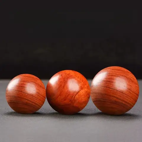 Traditional Chinese Auspicious Luck Attracting Rosewood Solid Hand Exercise Balls Hand Massage Training Fitness Health Care Ball