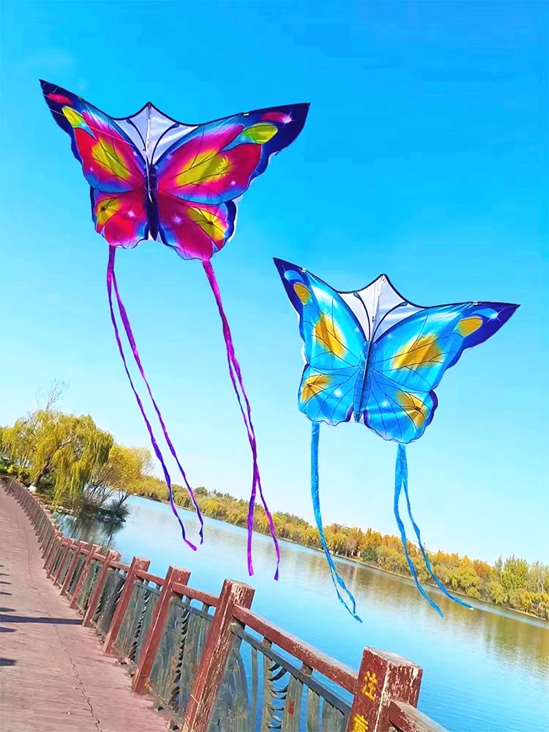 Frete grátis borboleta pipas voando para crianças pipas de náilon fábrica profissional ventos pipas carretel recreativo voando fadas