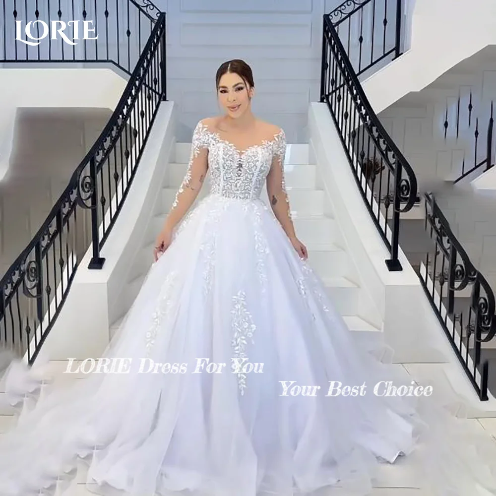 

LORIE Ivory Mermaid Wedding Dresses Pearls Lace Applique Tulle Bridal Gowns Square Neck Spaghetti Straps Vintage Gown Customized