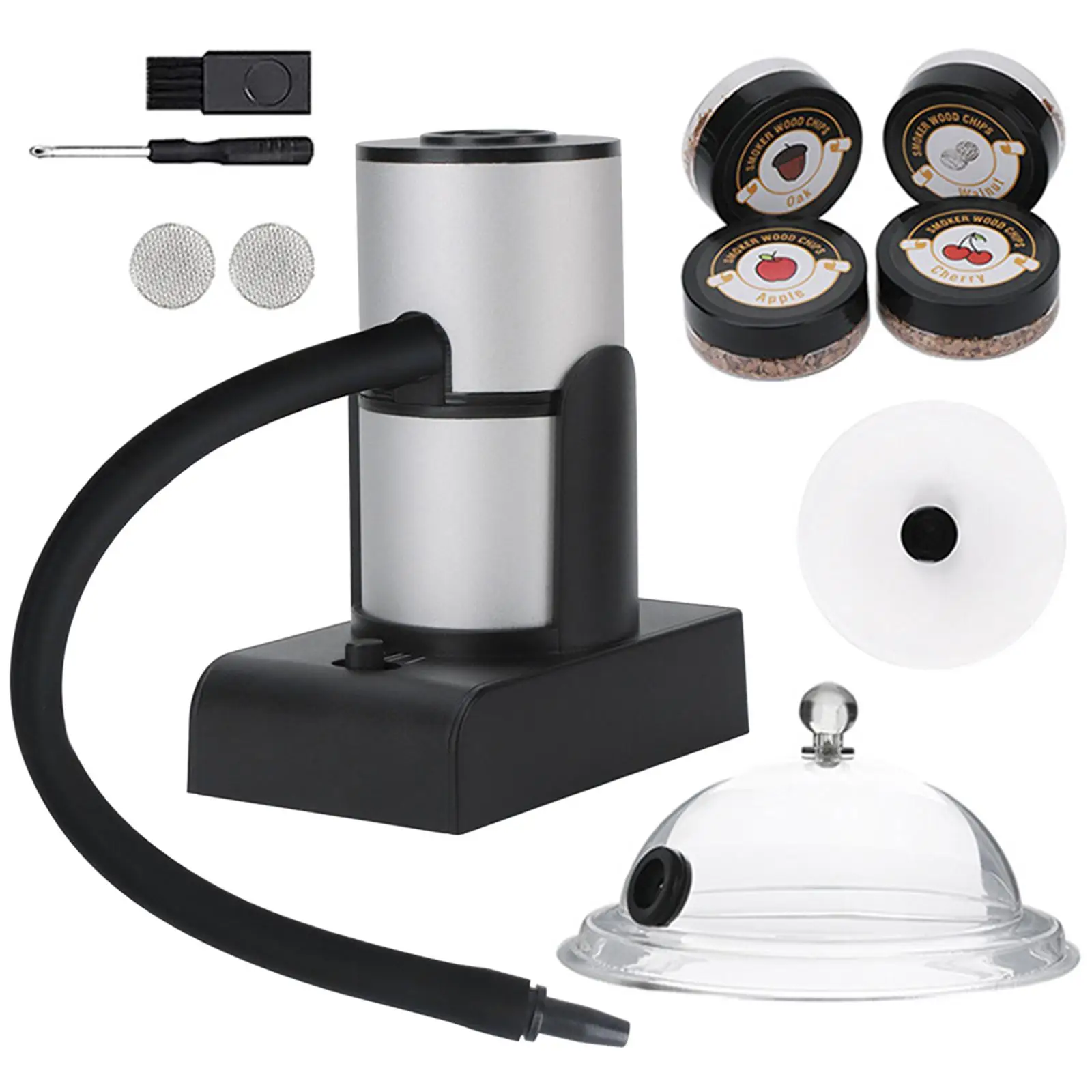 Portable Smoke Infuser Cooking Smoker Kit Kitchen with Wood Chips & Cleaning Brush Cold Food Smoker for Steak