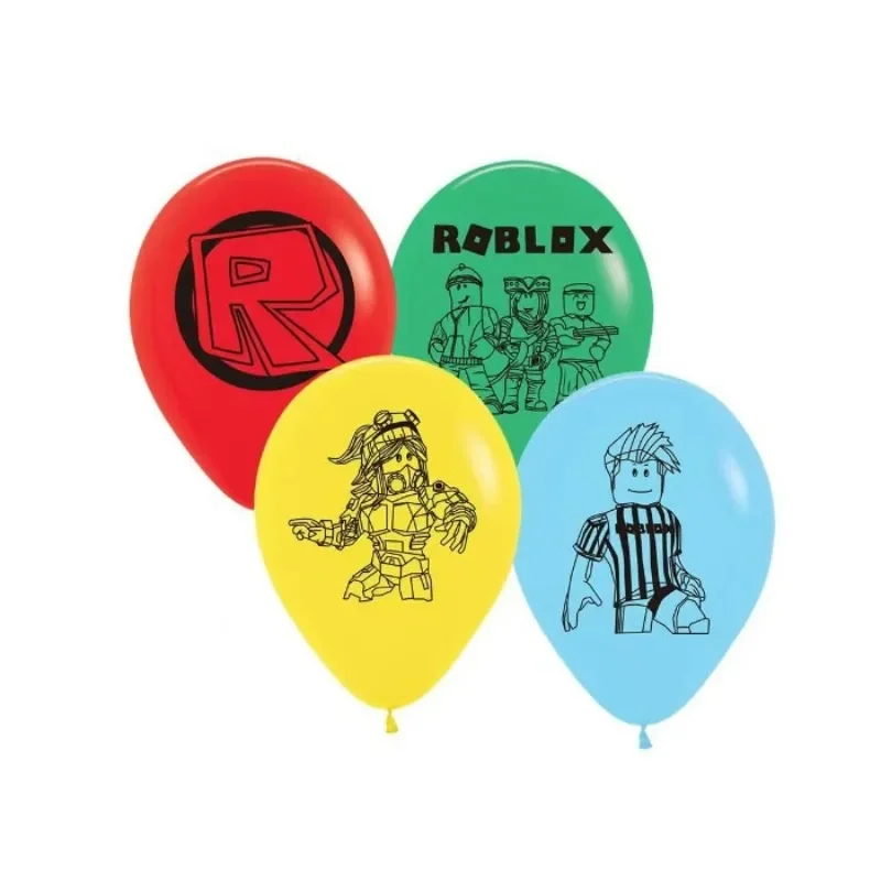 

24pcs Roblox Themed Cute Cartoon Latex Balloons Anime Party Decoration Supplies Children's Toy Gift Cartoon Balloons Pack