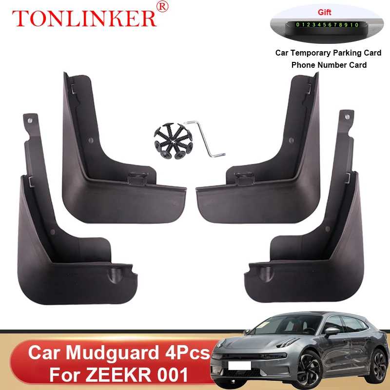 

TONLINKER Car Mudguard For ZEEKR 001 2021 2022 2023 Mudguards Splash Guards Front Rear Fender Mudflaps 4PCS Accessories