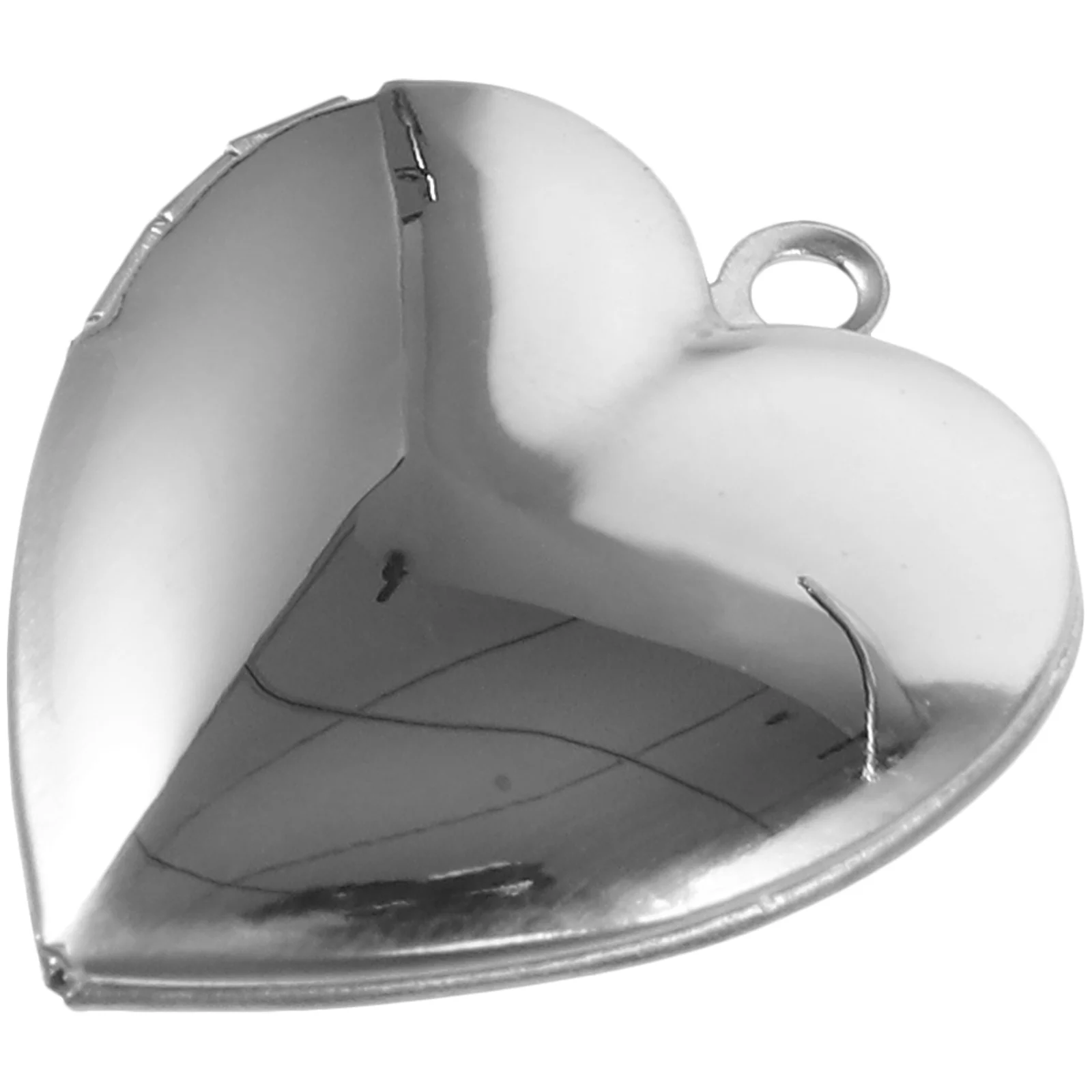 

Necklace Love Photo Box Pendant Locket Charm Heart-shape for Making Jewelry Stainless Steel Silver Heart-shaped Lovers