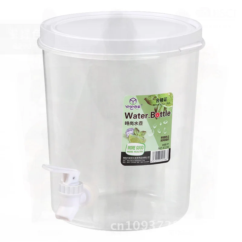 Plastic Cold Water Pitcher with Faucet, Refrigerator Cold Brew Juice Pitcher, Kitchen Storage Container, Kitchen Gadget