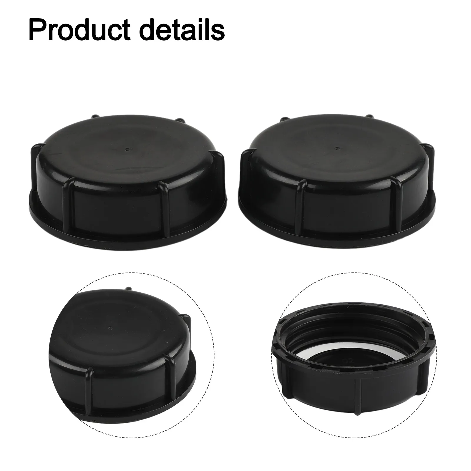 IBC Tote Valve Cover Cap Set 2pcs for DN80 S100x8 Groove Thread Output Port Compatible with Industrial Bulk Container