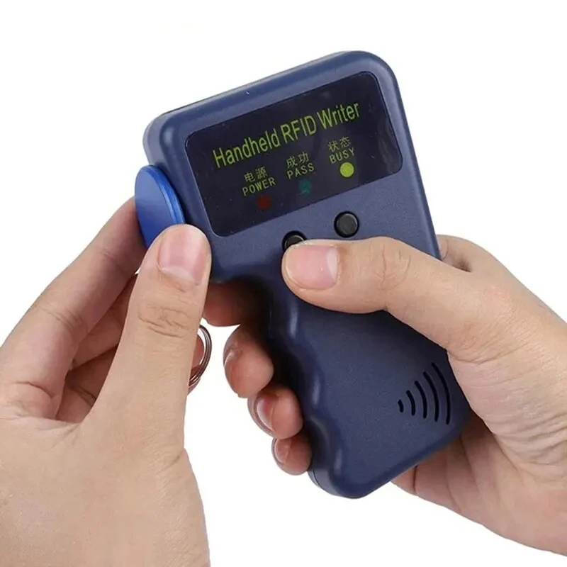 Mini leitor de cartão rfid portátil 125khz, copiador, duplicador, programador, cópia de cartão de identificação em4305 t5577, cada etiqueta gravável