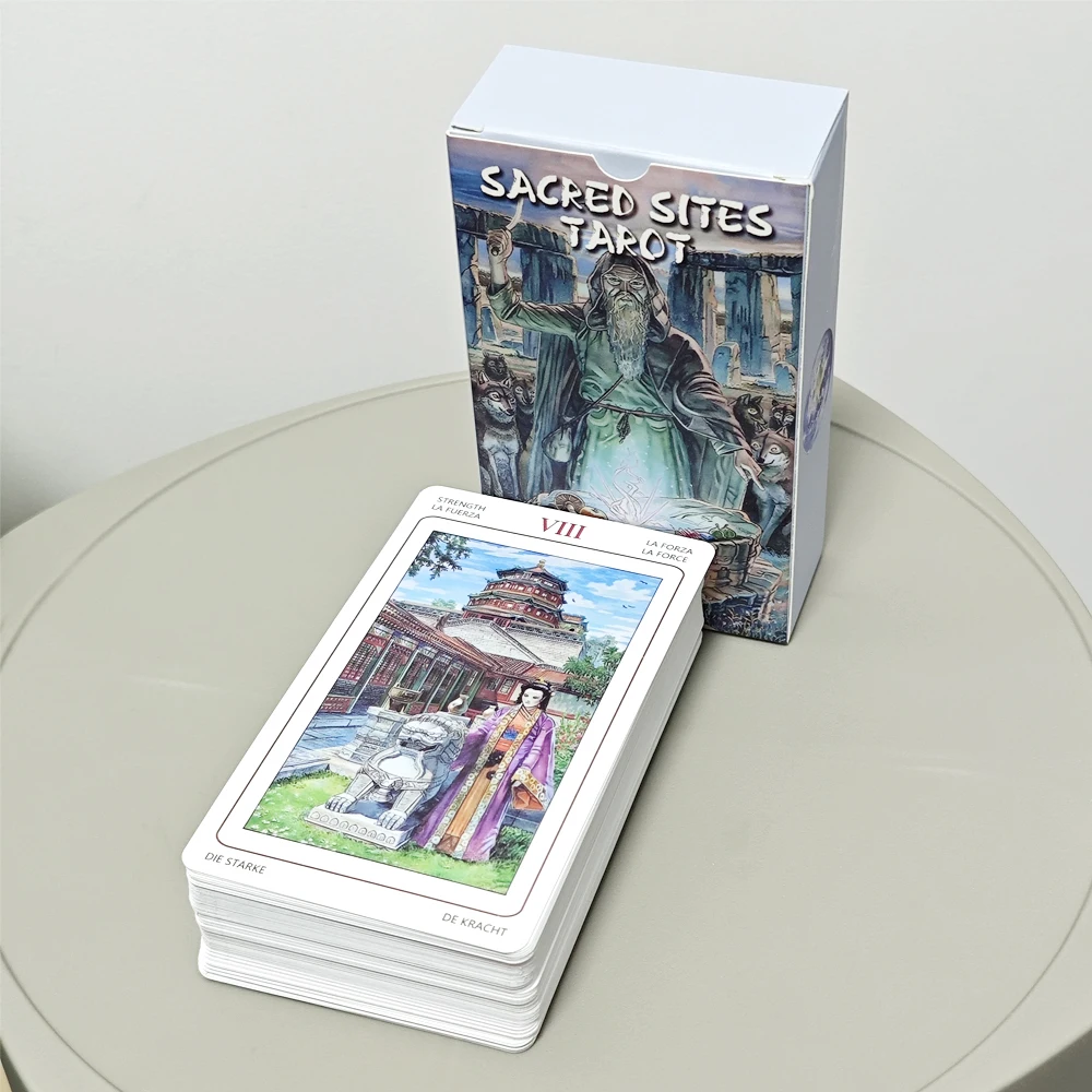 Sacred Sites Tarot 12*7cm 78 Pcs Colorful Tarot Cards Connect with The Age-old Wisdom of Temples, Shrines, and Sacred Places