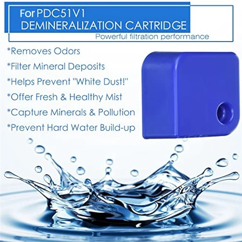 Paquete de 4 cartuchos de desmineralización PDC51V1 para humidificadores ultrasónicos Vick V4600, V5100 y VUL575 filtro humidificador Durable-A58E