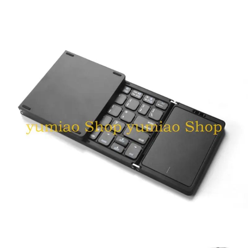 587B Triple Fold Wireless Keyboard Bluetooth-compatible5.1 With Press Touchpad Keypad