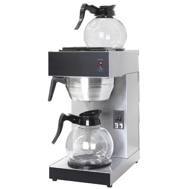 Automatic commercial espresso machine, stainless steel black, with water tank and heater function 2