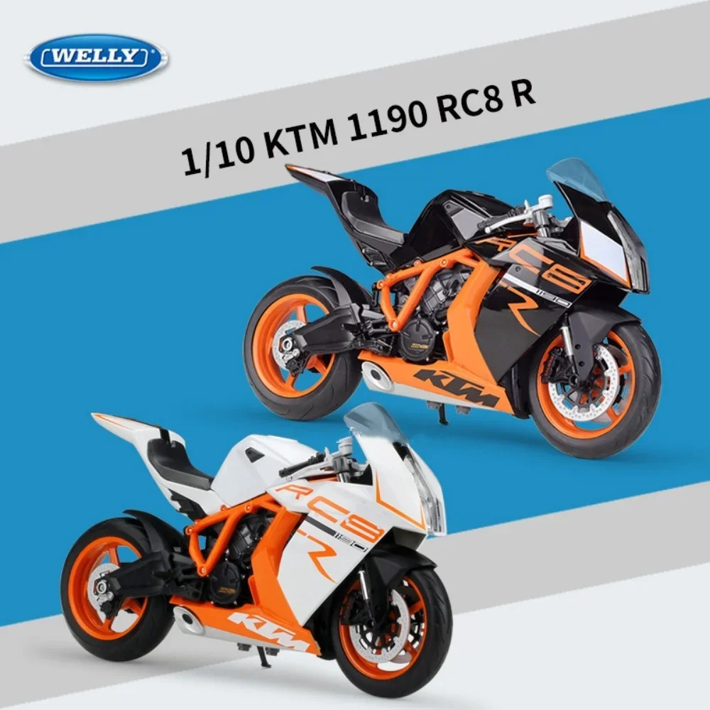 

WELLY 1/10 KTM 1190 RC8 R Toy Simulation Sacle Motorcycle Model Alloy Diecast Model Motorcycle Collection Toy Boys Gift