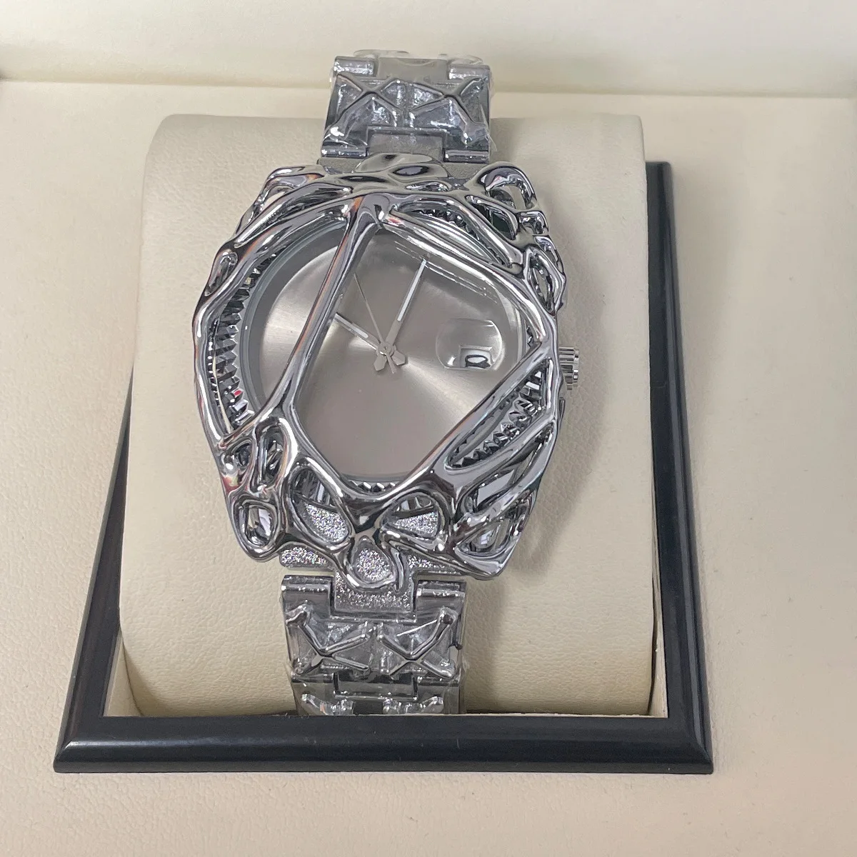 New Y2K Watches for Men Alien Spider Web Alabaster Watch Calendar Waterproof Quartz Wristwatches Relogio Masculino Drop Shipping