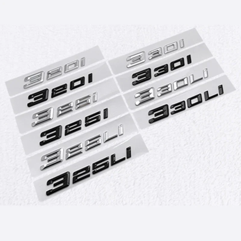 ABS Car Sticker Rear Letters Decal for BMW 320i 520Li 730Li 760Li Trunk Emblem Badge Body Modification Glue Sticker
