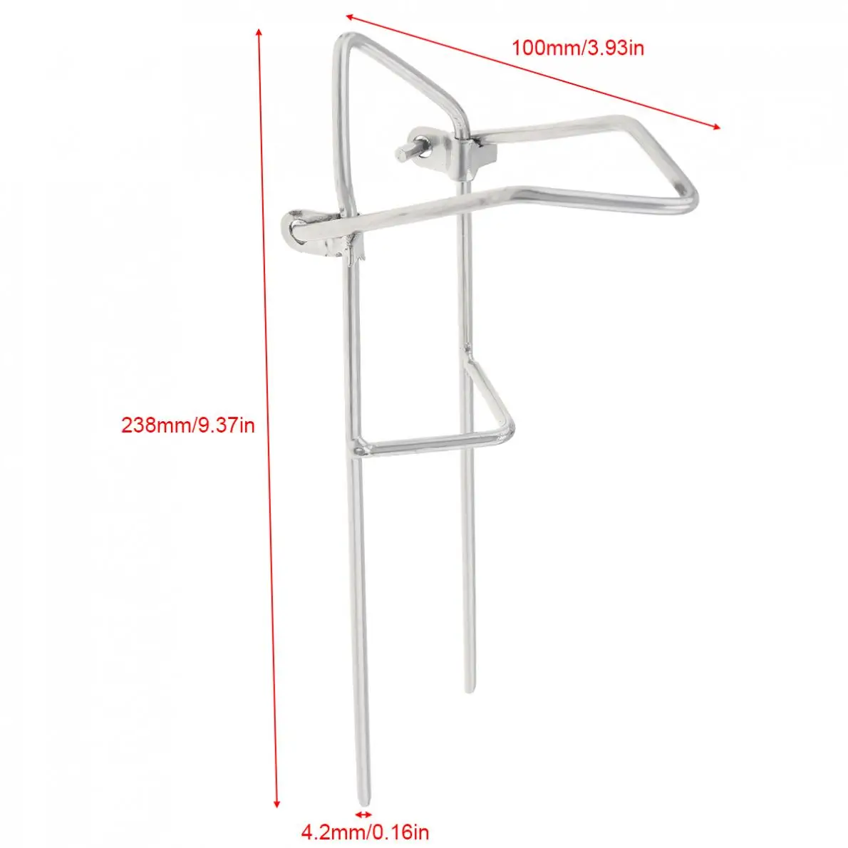 Metal Fishing Rod Holder Ground Inserted Stand Bracket Simple Fishing Pole Holder Stainless Steel Fishing Supplies