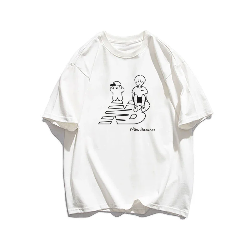 

The 2025 summer cotton short-sleeved T-shirt loose and casual T-shirt top fashion brand for men s and women s equal sports