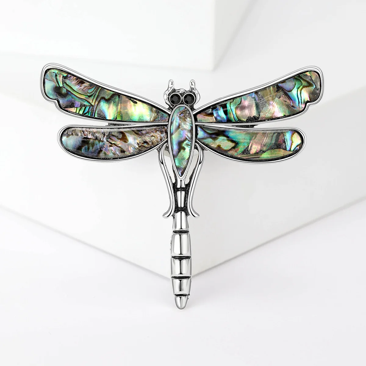 

Vintage Abalone Shell Dragonfly Brooch Jewelry Unisex Fashion Insect Metal unisex brooch Fashion accessory