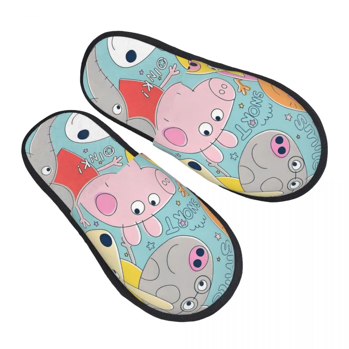 Peppa Pig Indoor Slippers with Memory Foam Slipper Gift for Women Men House Shoes with Anti-Skid Sole