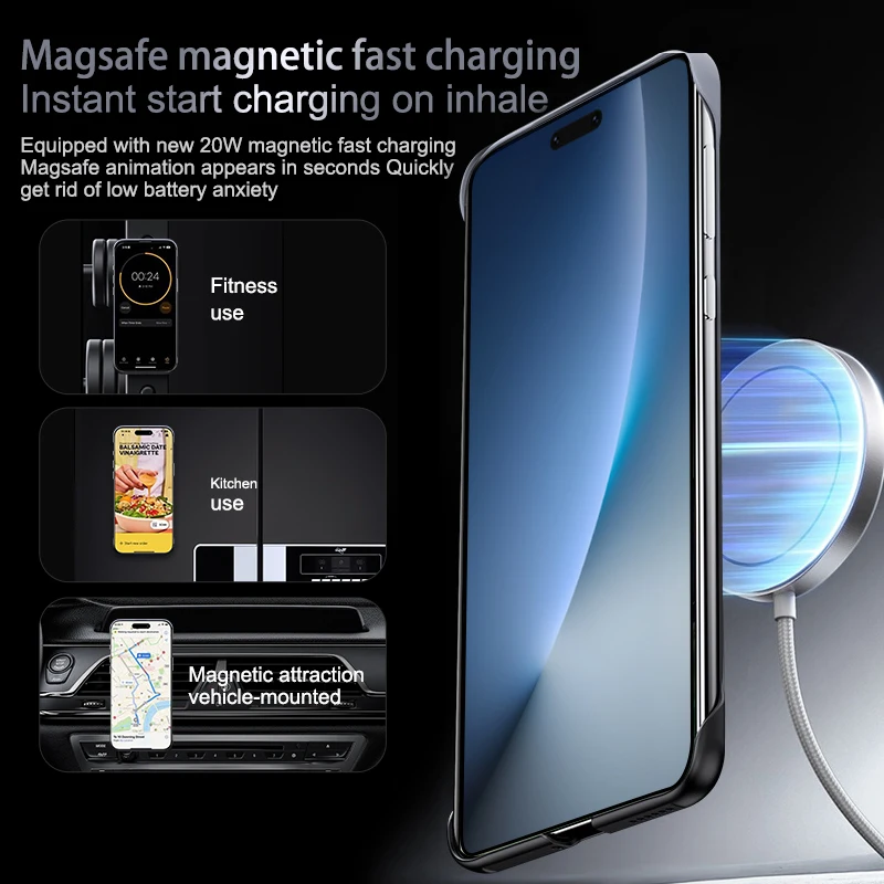 Case for Honor Magic 8 8Pro 7 6 Pro Magnetic Ultra Slim Frameless Gradient Color Wireless Charging Hard Thin Matte Phone Cover view 5