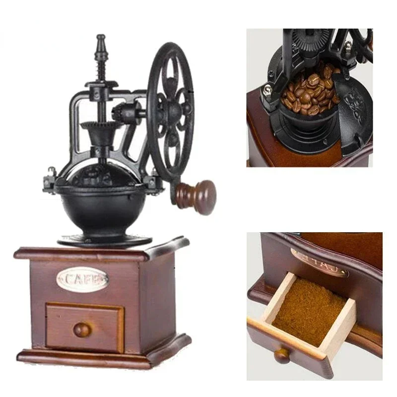 Retro Manual Coffee Grinder Ferris Wheel Design Coffee Bean Grinder Professional Ceramic Grinders Mini Burr Mill Grinders