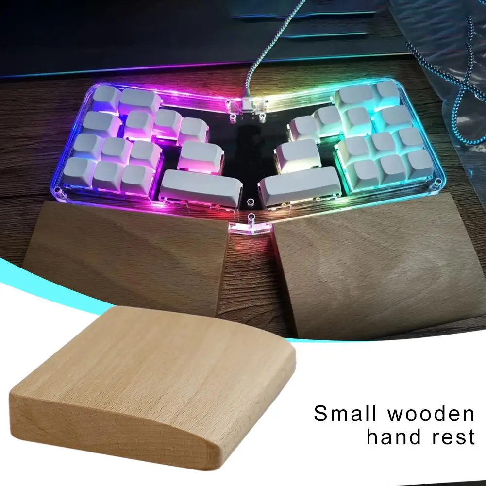 Mechanical Keyboard Hand Wrist Pad Walnut Wood One-handed Small Keyboard Wrist Rest Personality For Game Computer U5I0