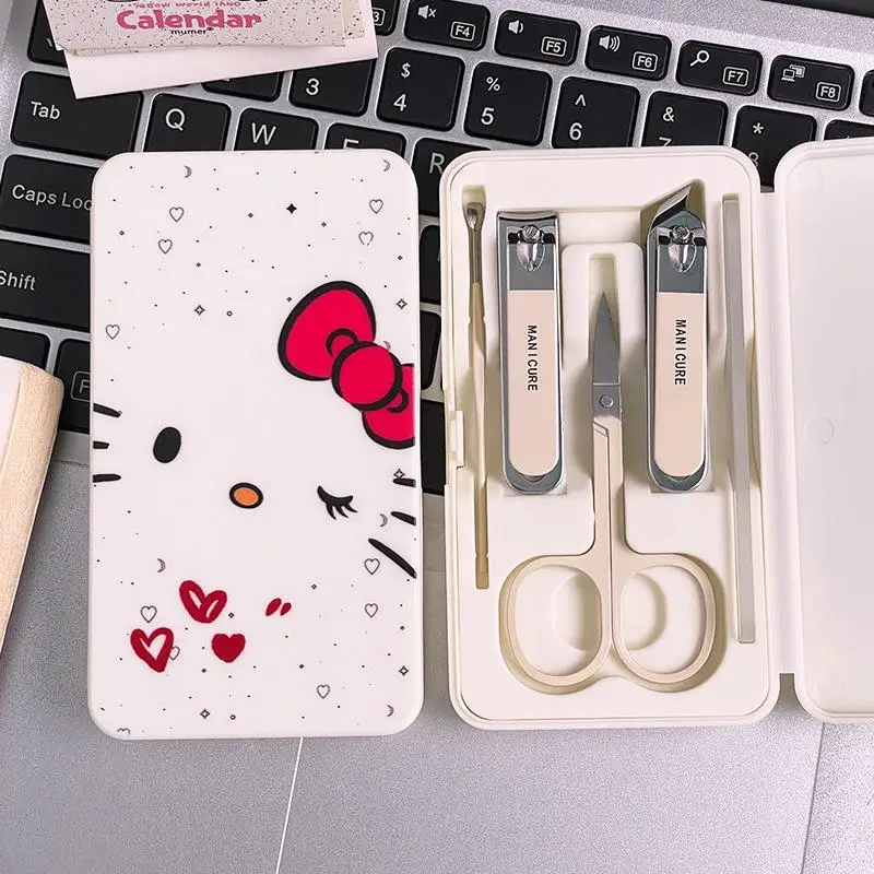 Sanrio Hello Kitty Nail Clipper Set Student Cartoon Portable Hello Kitty Nail Clipper Nail Clipper Set.