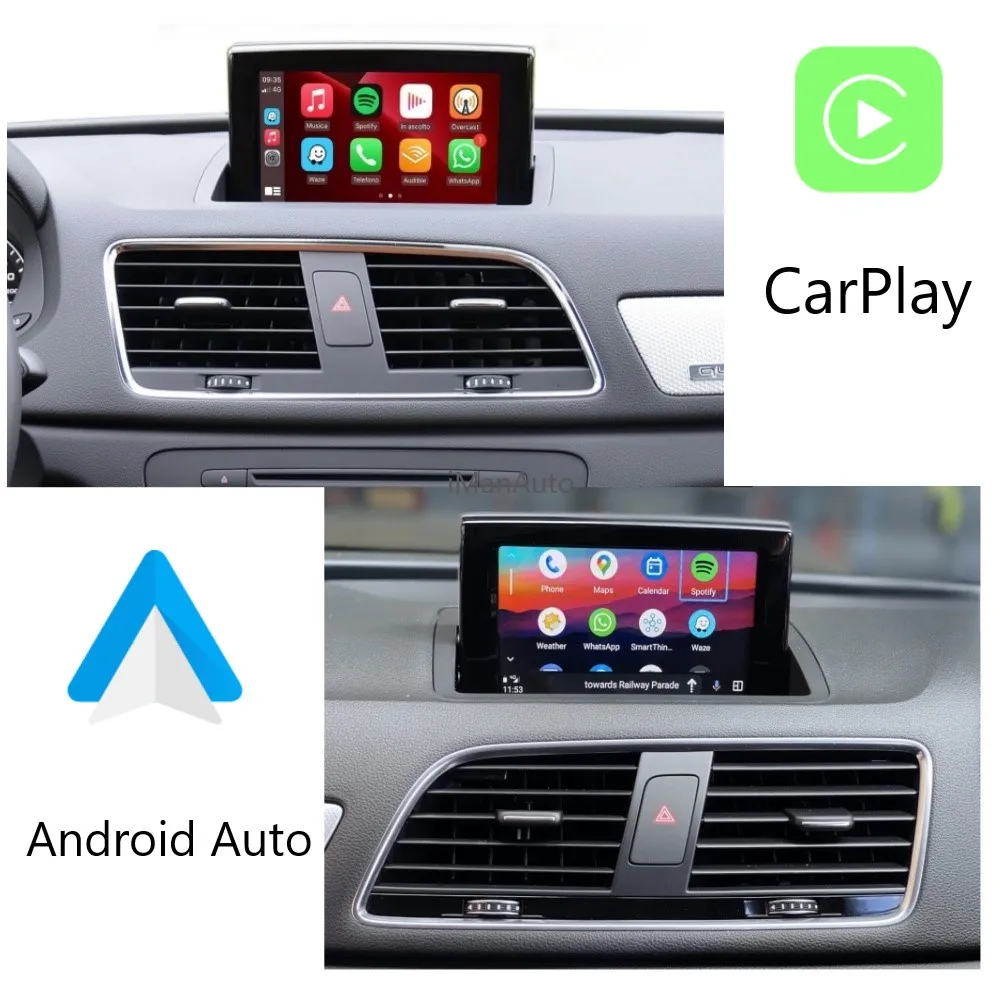 IManAuto Wireless CarPlay for Audi A1 Q3 2012-2018 MMI 3G RMC Car Play Android Auto Mirror-Link Retrofit Box Support Rear Camera