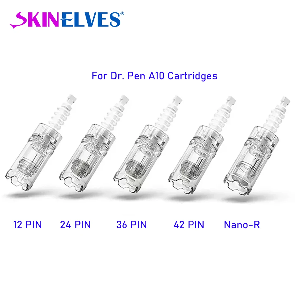 20 pcsDerma Pen Needle Cartridge Microneedling Machine Bayonet Cartridges 12 24 36 42 Nano Needle MTS For Dr Pen A10