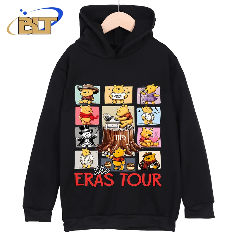

Детская толстовка с принтом Винни-Пуха Диснея, повседневная спортивная толстовка с героями мультфильмов, топ для мальчиков и девочек
